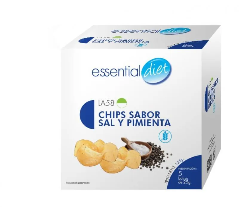 Chips sabor sal y pimienta (5 raciones).-LA58