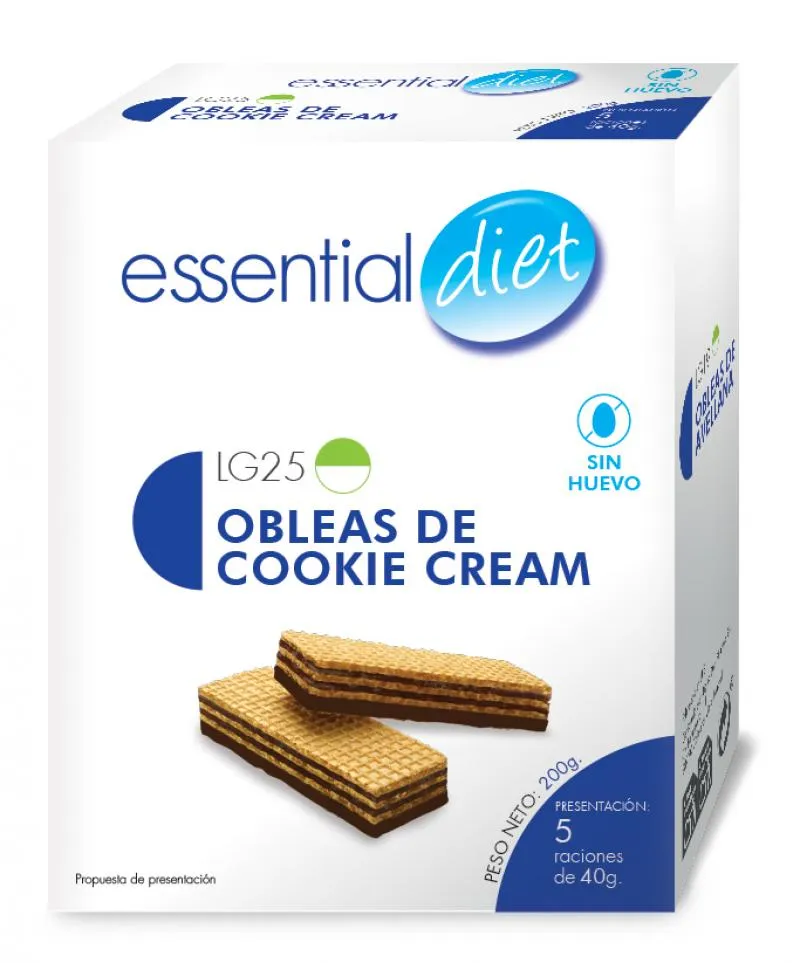 Obleas de cookie cream (5 raciones).-LG25