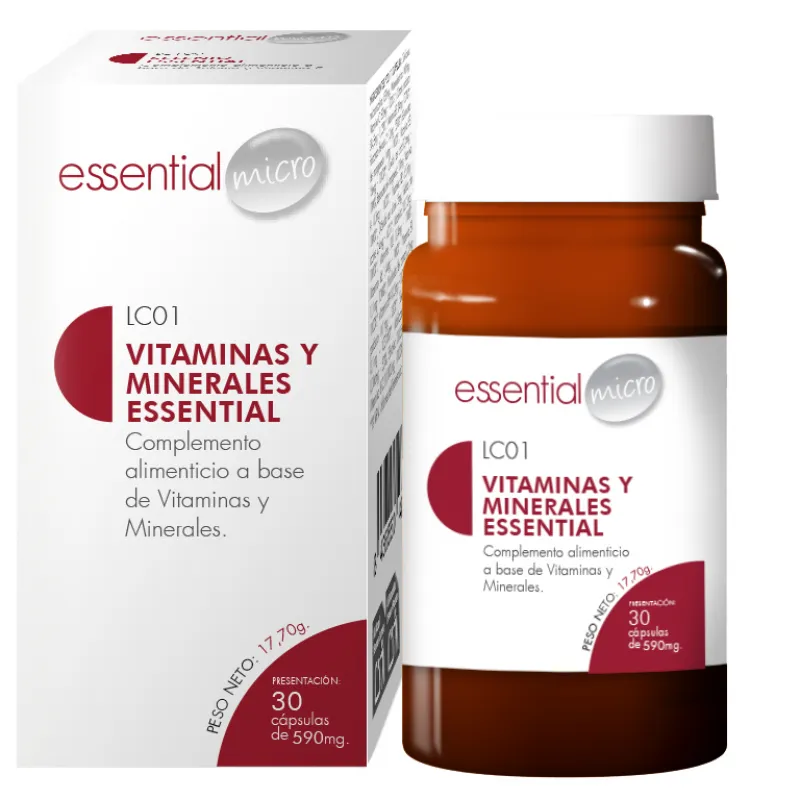 Vitaminas y minerales Essential (30 cápsulas)-LC01