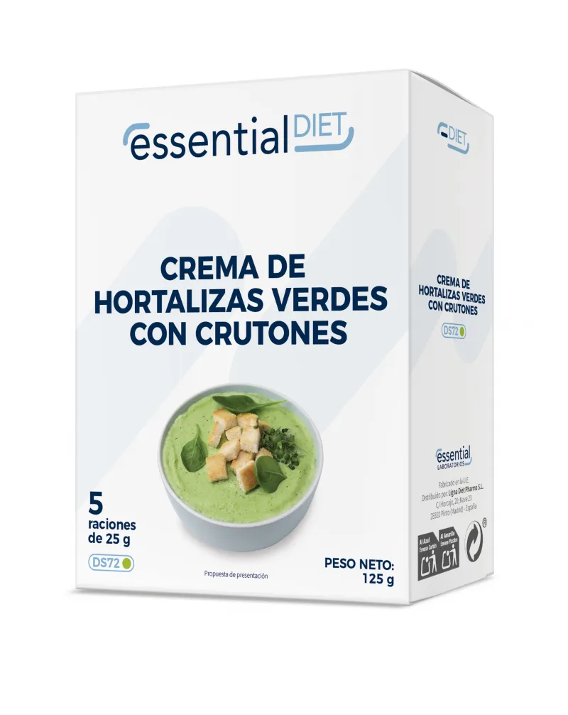 Crema de hortalizas verdes con crutones (5 raciones).-DS72