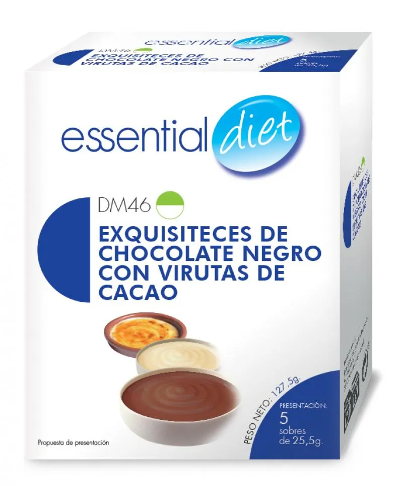 EXQ DE CHOCO NEGRO CON VIRUTAS (5 raciones)-DM46