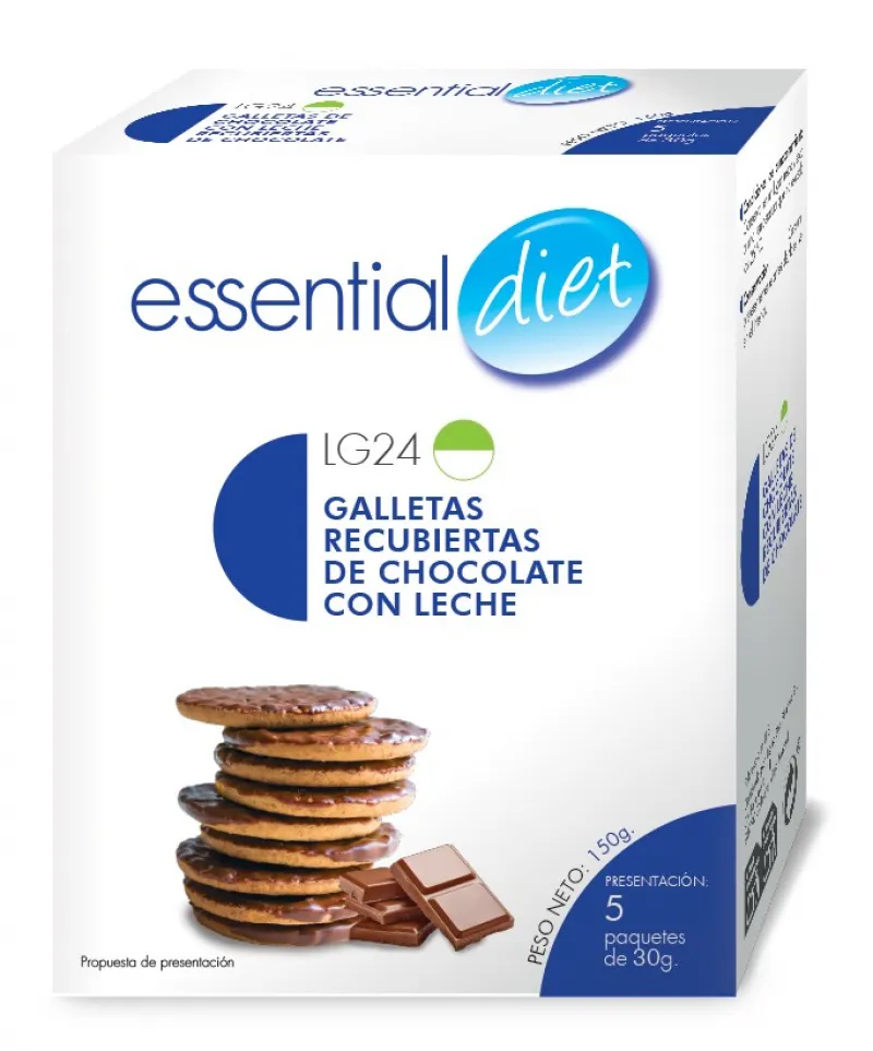 Galleta de chocolate con leche recubierta de chocolate (5 raciones)-LG24