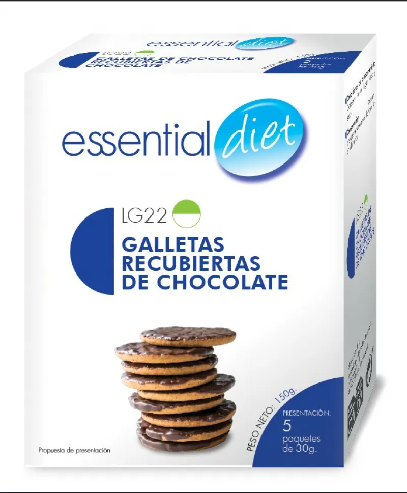 Galleta de chocolate recubierta en chocolate (5 raciones)-LG22