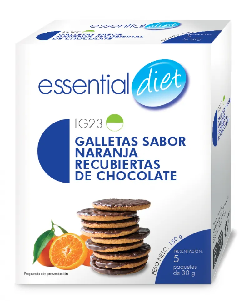 Galletas de chocolate naranja recubiertas en chocolate (5 raciones)-LG23