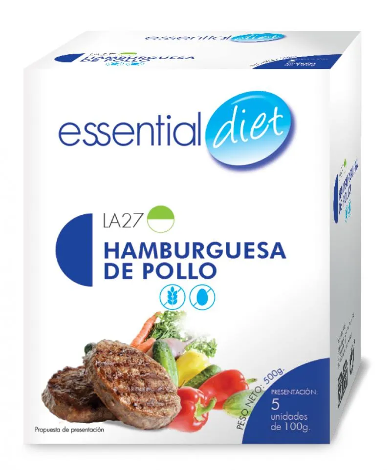 Hamburguesa de pollo (5 raciones).-LA27