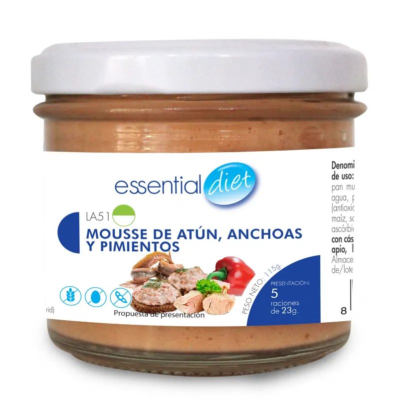 MOUSSE DE ATÚN, ANCHOAS Y PIMIENTOS (5 raciones)-LA51