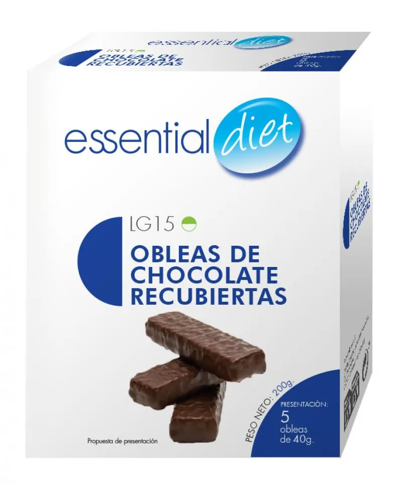 OBLEAS DE CHOCOLATE RECUBIERTAS GAMA VERDE (5 raciones) -LG15