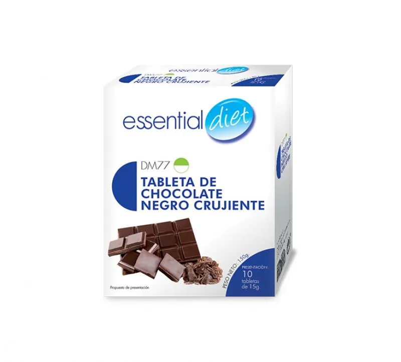 TABLETA DE CHOCOLATE NEGRO CRUJIENTE (5 raciones)-DM77