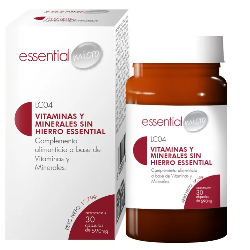 Vitaminas y minerales sin hierro (30 cápsulas)-LC04